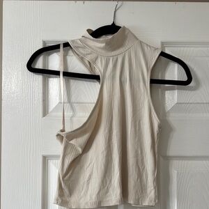 Cream Sleeveless Women's Top